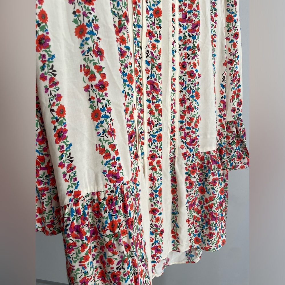 Anthropologie Maeve Womens Top Size 0 Button Hiver Boho Cottagecore Blouse Lace - Picture 10 of 14